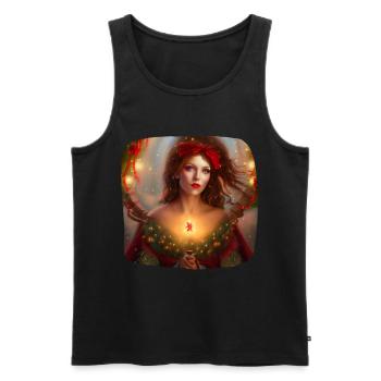 Santa Claus - Men's Premium Organic Tank Top - black - Front - Michal (187cm)