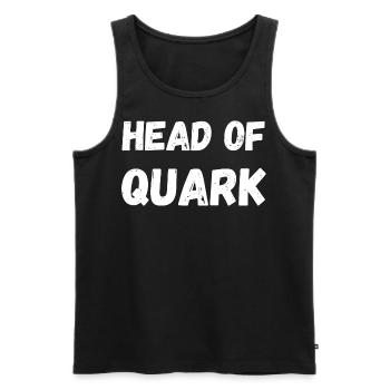 Head of Quark. Fitness CEO Kraftsport Sport Foodie - Männer Premium Bio Tank Top - Schwarz - Vorne - Michal (187cm)