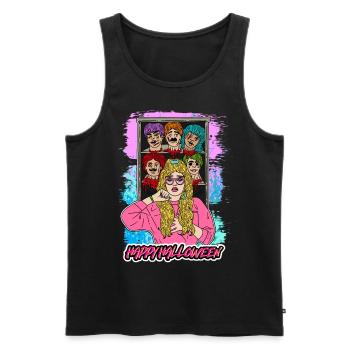 HAPPY HALLOWEEN GIRL Apokalypse Horror Monster - Männer Premium Bio Tank Top - Schwarz - Vorne - Michal (187cm)