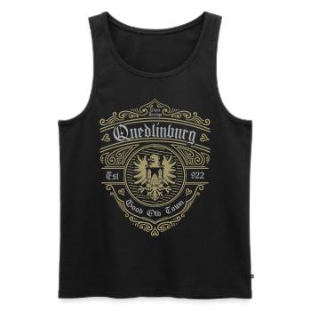 Quedlinburg (Good-Old-Town-Edition) - Men's Premium Organic Tank Top - black - Front - AI Model Male 178 light (178cm)