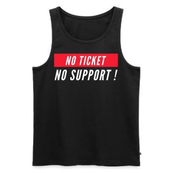 No ticket no support! EDP IT Informatiker Spruch - Men's Premium Organic Tank Top - black - Front - AI Model Male 178 light (178cm)
