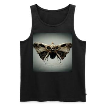 Tote Schädelmotte by Death Beetle - Männer Premium Bio Tank Top - Schwarz - Vorne - Michal (187cm)
