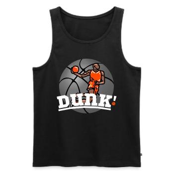 Basketballer im Slamdunk - Teamsport - Basketball - Männer Premium Bio Tank Top - Schwarz - Vorne - Michal (187cm)