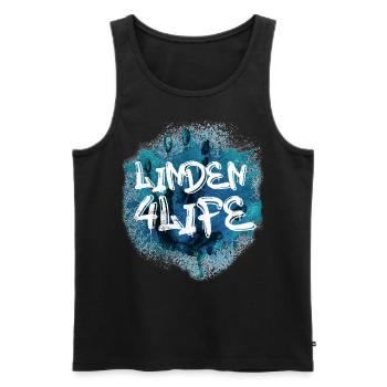 Linden4Life Hannover Linden - Männer Premium Bio Tank Top - Schwarz - Vorne - Michal (187cm)