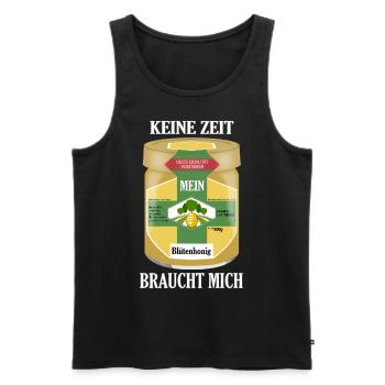Imker Lustiger Spruch Mein Honig Braucht Mich - Männer Premium Bio Tank Top - Schwarz - Vorne - AI Model Male 178 light (178cm)