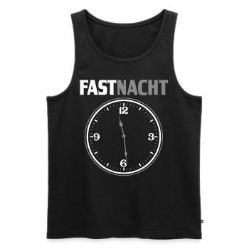 FASTNACHT Lustiges Wortspiel Karneval Fasching - Männer Premium Bio Tank Top - Schwarz - Vorne - Michal (187cm)