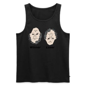 Winner Loser black - Men's Premium Organic Tank Top - black - Front - AI Model Male 178 light (178cm)