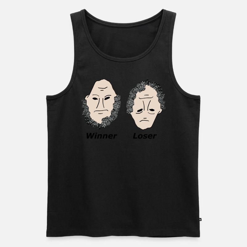 Winner Loser black - Männer Premium Bio Tank Top - undefined