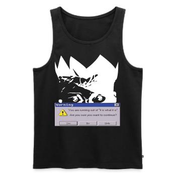"it is what it is" - Men's Premium Organic Tank Top - black - Front - Michal (187cm)