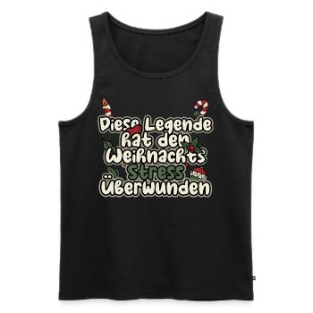 Weihnachten Weihnachtsmann Stress - Männer Premium Bio Tank Top - Schwarz - Vorne - Michal (187cm)