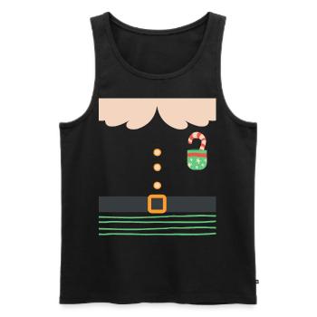 Imp Christmas Elves Christmas - Men's Premium Organic Tank Top - black - Front - AI Model Male 178 light (178cm)