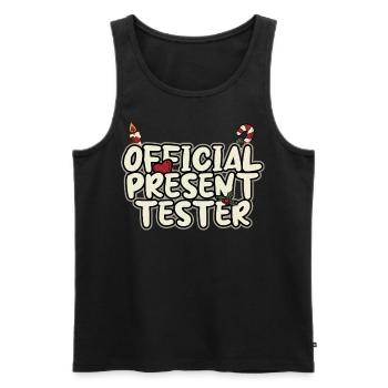 Christmas Present Tester - Santa - Männer Premium Bio Tank Top - Schwarz - Vorne - Michal (187cm)