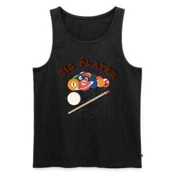 Ein Billard Spieler! - Männer Premium Bio Tank Top - Schwarz - Vorne - AI Model Male 178 light (178cm)