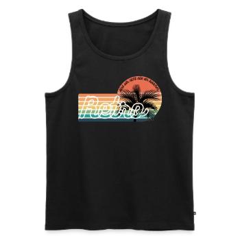 Are we all a bit retro - Men's Premium Organic Tank Top - black - Front - AI Model Male 178 light (178cm)