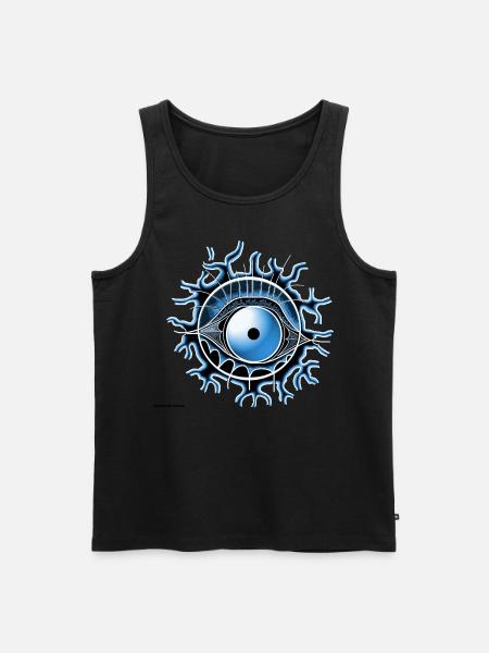 Eye blue - Men's Premium Organic Tank Top - black