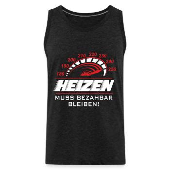 Heizen muss bezahlbar bleiben - Männer Premium Bio Tank Top - Anthrazit - Vorne - Alexander (188cm)