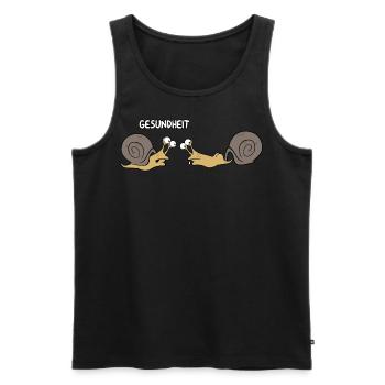 Schnecken Gesundheit - Männer Premium Bio Tank Top - Schwarz - Vorne - AI Model Male 178 light (178cm)