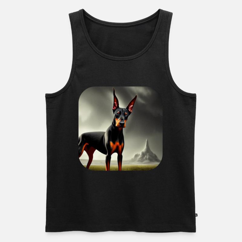 Dobermann - Männer Premium Bio Tank Top - Schwarz