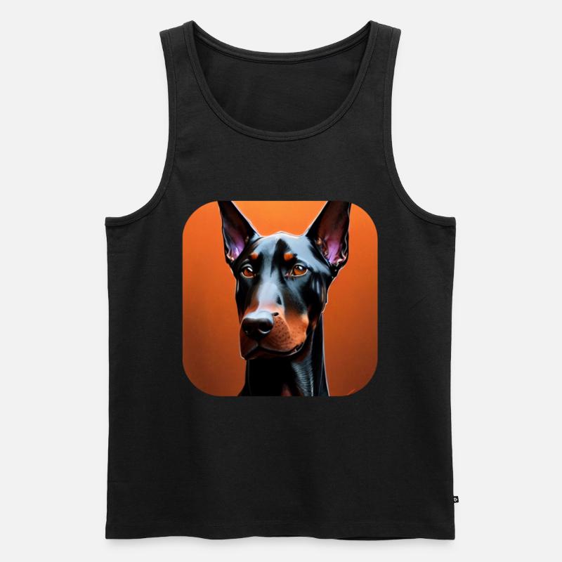 Dobermann - Männer Premium Bio Tank Top - Schwarz