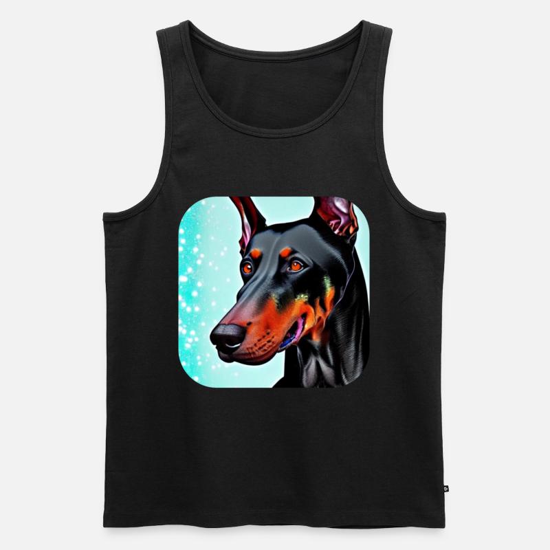 Dobermann - Männer Premium Bio Tank Top - Schwarz