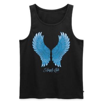 Angels Club - blau - Männer Premium Bio Tank Top - Schwarz - Vorne - AI Model Male 178 light (178cm)