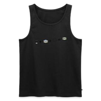 Macher- Tun es einfach ! - Männer Premium Bio Tank Top - Schwarz - Vorne - Michal (187cm)