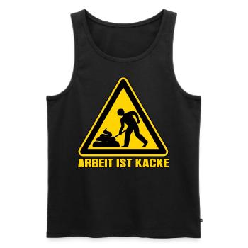 Arbeit ist kacke - Männer Premium Bio Tank Top - Schwarz - Vorne - AI Model Male 178 light (178cm)