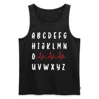 PQRST Infirmière ECG infirmière autorisée infirmière étudiante - Débardeur bio Premium Homme - noir - Devant - Michal (187cm)