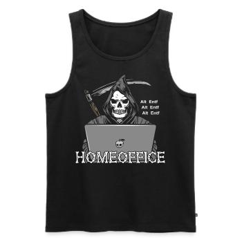 Reaper Homeoffice - Männer Premium Bio Tank Top - Schwarz - Vorne - Michal (187cm)