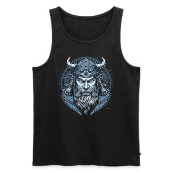 Viking warriors - Men's Premium Organic Tank Top - black - Front - AI Model Male 178 light (178cm)