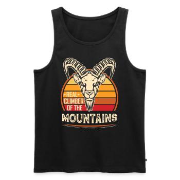 Capricorne Climber Goat Mountains - Débardeur bio Premium Homme - noir - Devant - Michal (187cm)