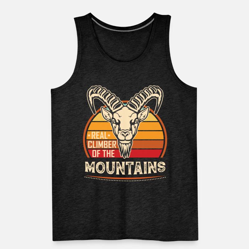 Steinbock Kletterer Ziege Berge Männer Premium Bio Tank Top