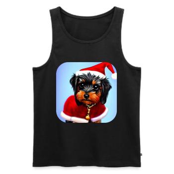 Yorkshire Terrier Welpe - Männer Premium Bio Tank Top - Schwarz - Vorne - Michal (187cm)