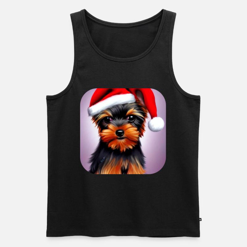 Yorkshire Terrier Welpe - Männer Premium Bio Tank Top - Schwarz