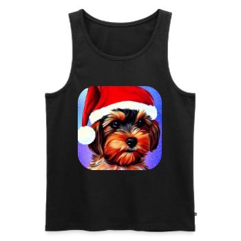 Yorkshire Terrier Welpe - Männer Premium Bio Tank Top - Schwarz - Vorne - Michal (187cm)