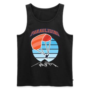 Parapente en montagne Parapente - Débardeur bio Premium Homme - noir - Devant - Michal (187cm)