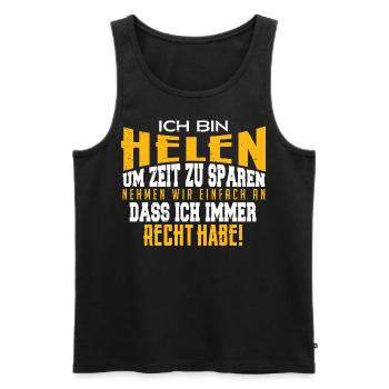 Ich bin Helen, Helen-Sachen !! - Männer Premium Bio Tank Top - Schwarz - Vorne - Michal (187cm)