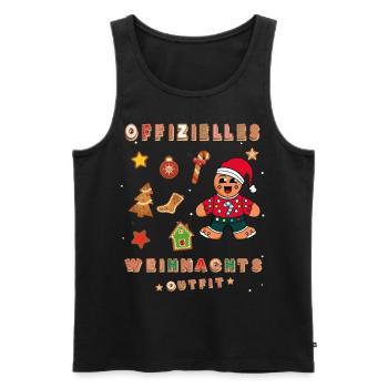 Offizielles Weihnachts outfit Lebkuchen ugly - Männer Premium Bio Tank Top - Schwarz - Vorne - AI Model Male 178 light (178cm)