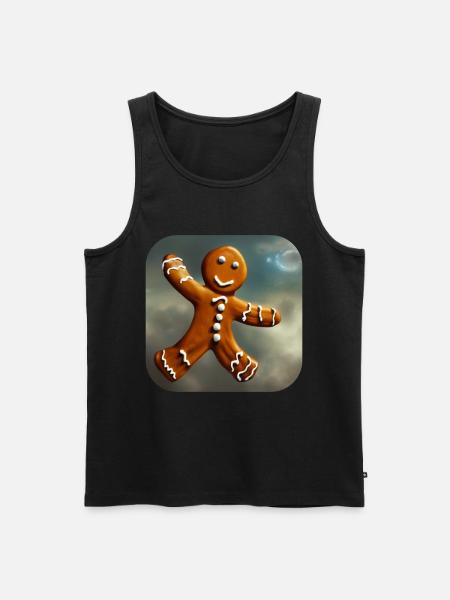 Christmas Gingerbread - Men's Premium Organic Tank Top - black