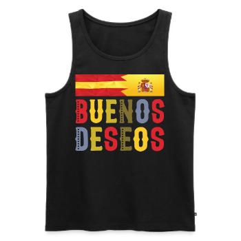 Buenos Deseos- Herzlichen Glückwunsch Tshirt - Männer Premium Bio Tank Top - Schwarz - Vorne - Michal (187cm)
