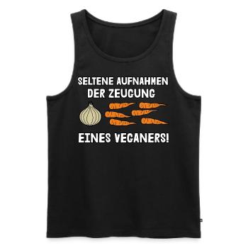 Zeugung eines Veganers - Männer Premium Bio Tank Top - Schwarz - Vorne - AI Model Male 178 light (178cm)