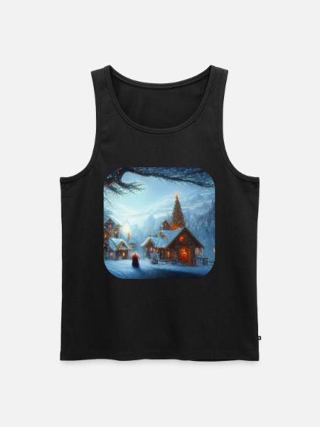 Weihnachtsmotiv - Männer Premium Bio Tank Top - Schwarz