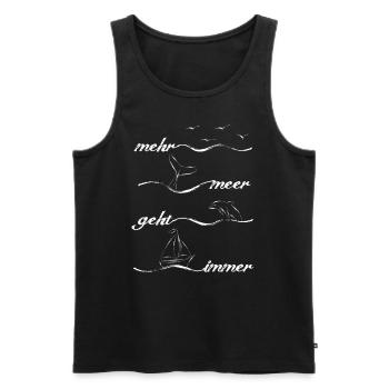 Mehr Meer Geht Immer - Männer Premium Bio Tank Top - Schwarz - Vorne - Michal (187cm)