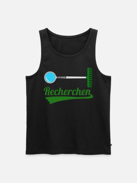 Recherchen Wortwitz - Männer Premium Bio Tank Top - Schwarz
