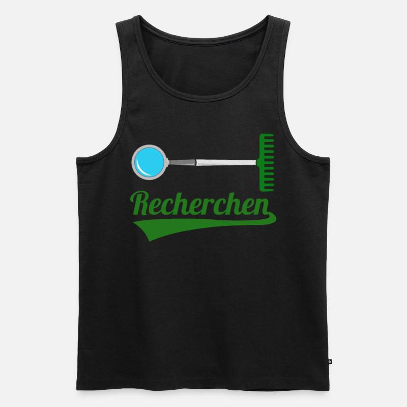 Recherchen Wortwitz - Männer Premium Bio Tank Top - Schwarz