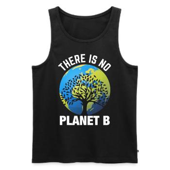 Earth day- Es gibt keinen Planet B - Männer Premium Bio Tank Top - Schwarz - Vorne - Michal (187cm)