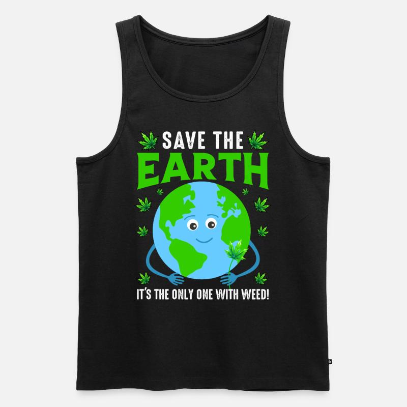 Earth day - Männer Premium Bio Tank Top - Schwarz