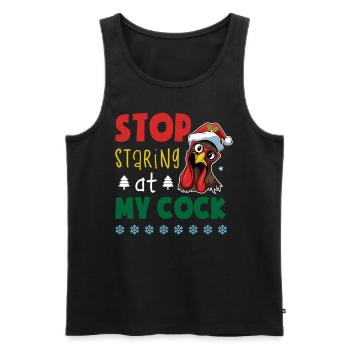 Christmas Cook Thangsgiving Turkey - Men's Premium Organic Tank Top - black - Front - Michal (187cm)