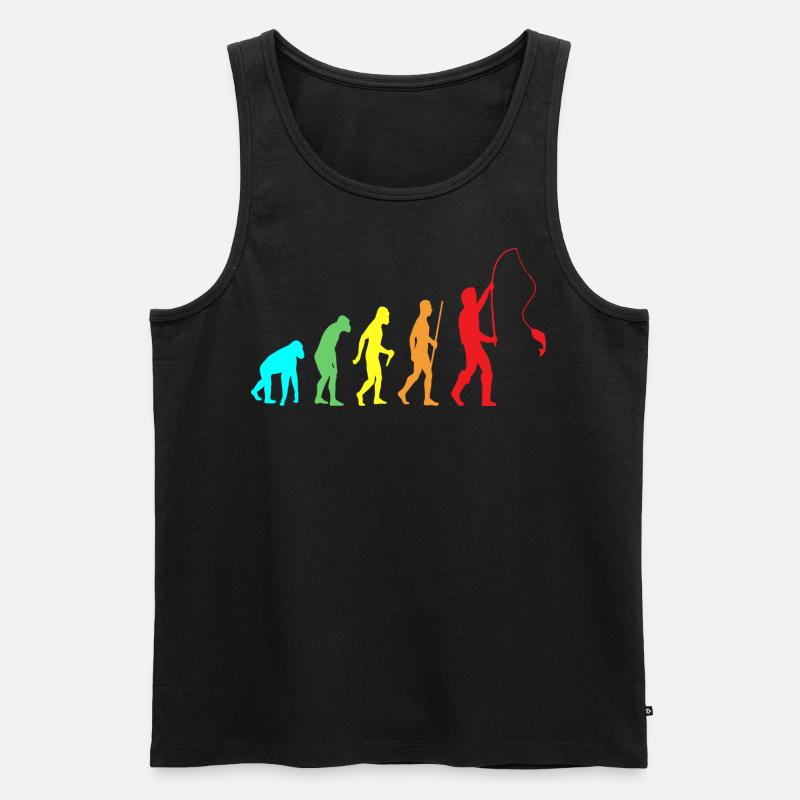 Angler Evolution - Männer Premium Bio Tank Top - Schwarz