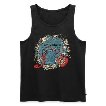 Universe is calling - Männer Premium Bio Tank Top - Schwarz - Vorne - AI Model Male 178 light (178cm)